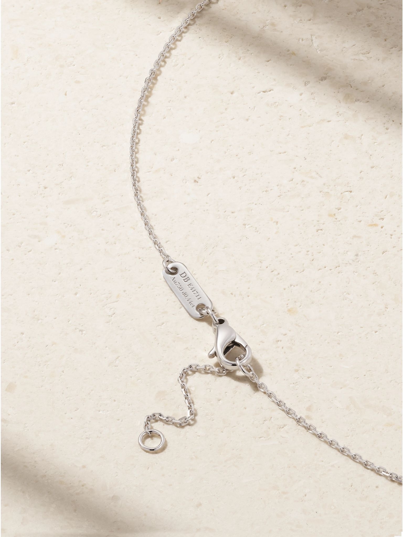 Dewdrop 18-karat white gold diamond necklace Gold - 3
