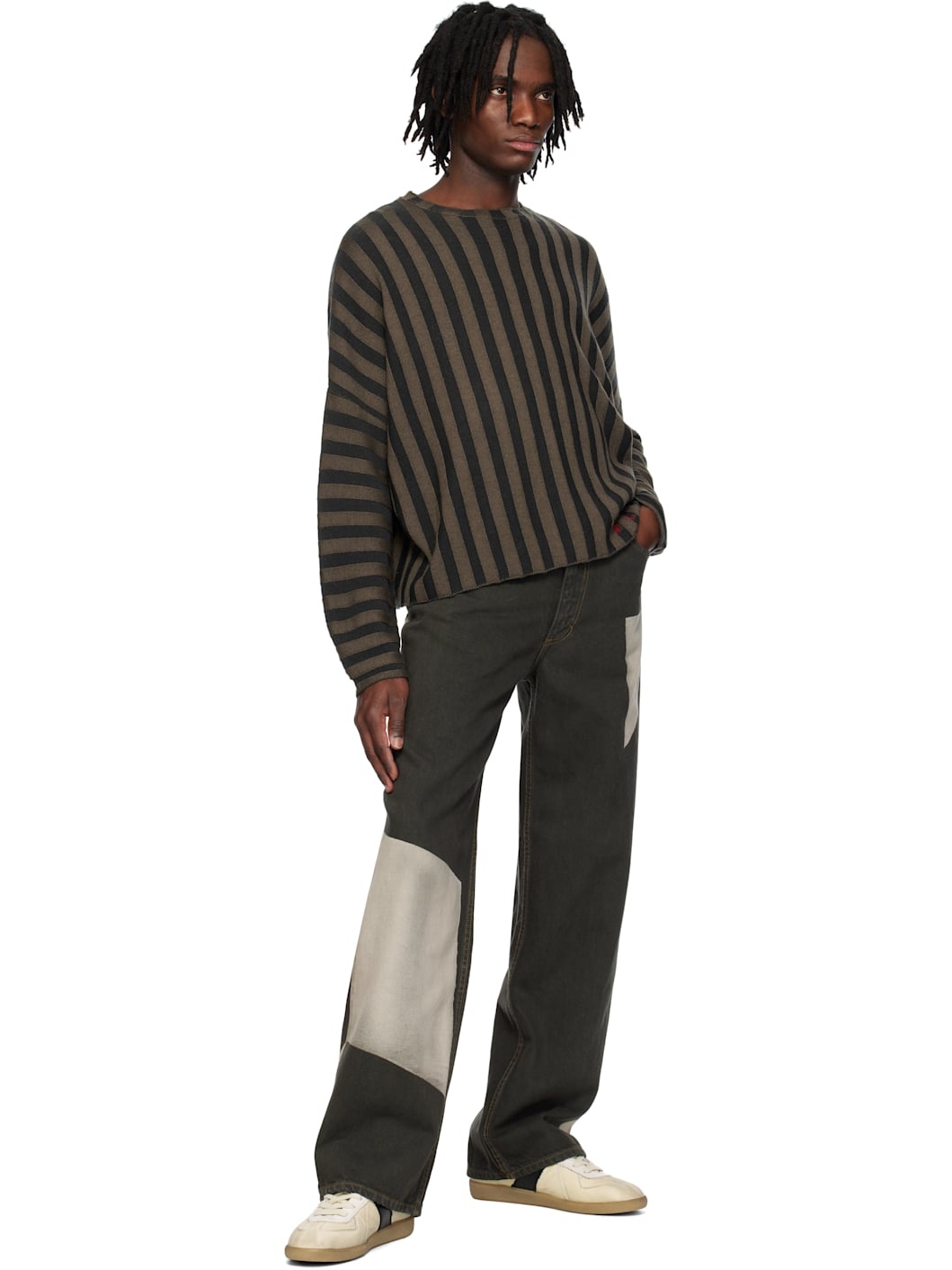 Gray Wide Leg Jeans - 4