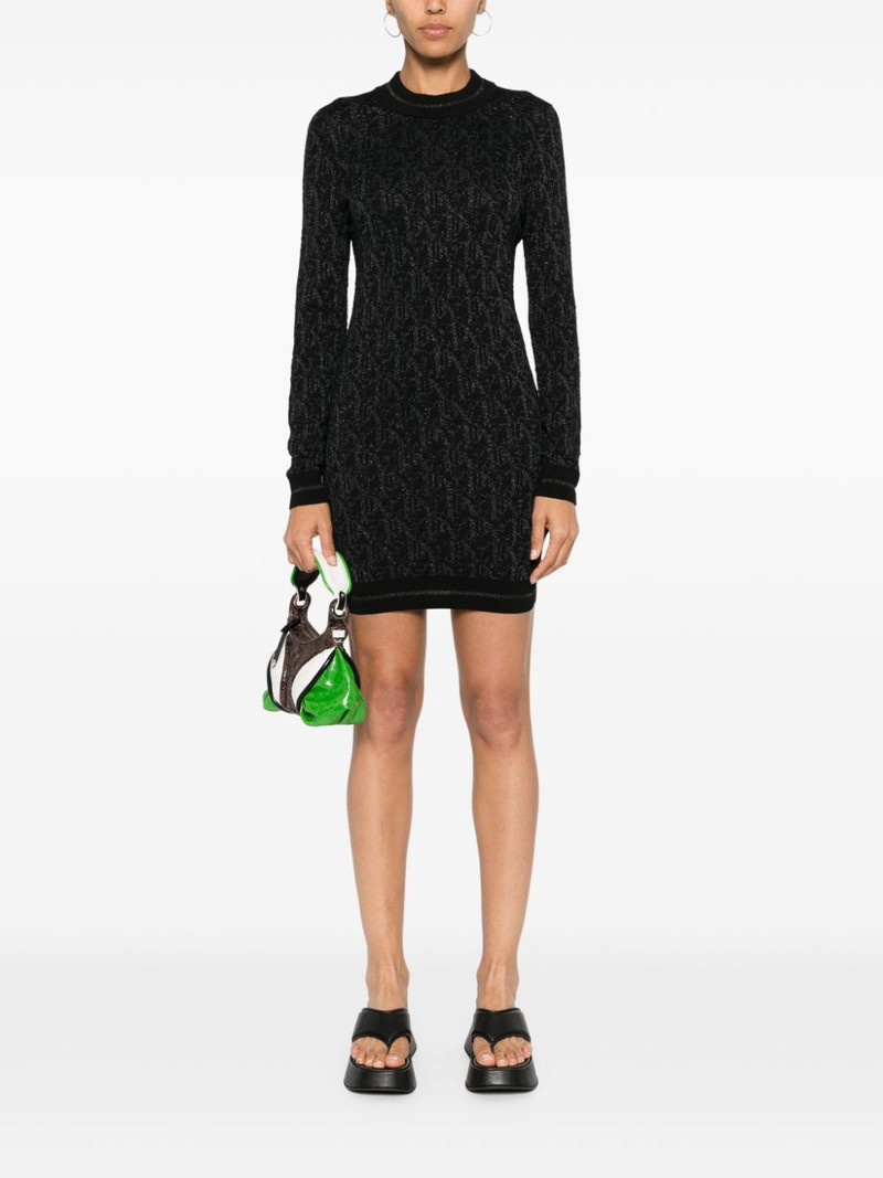 Palm Angels monogram-jacquard mini dress outlook