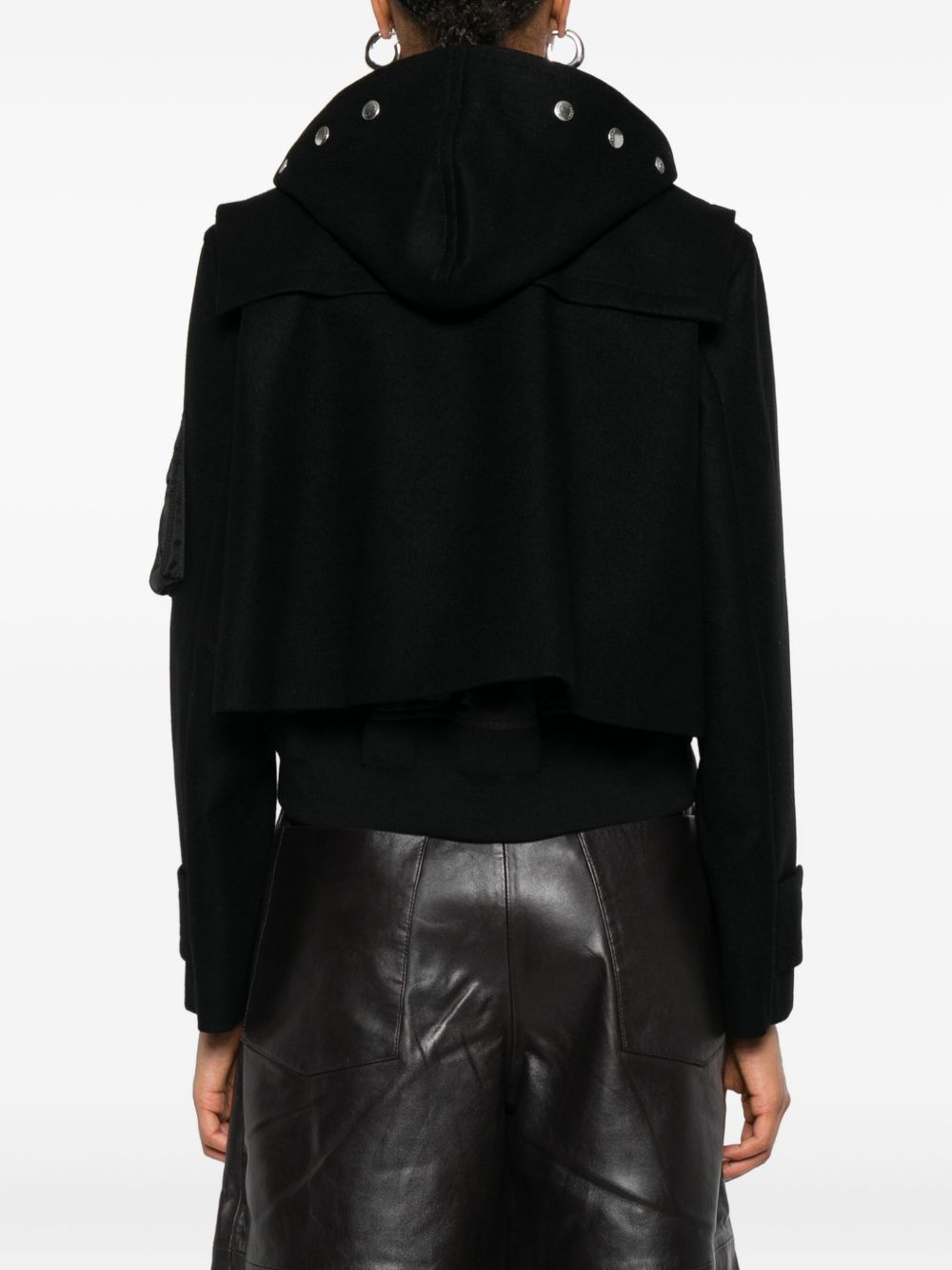 hooded toggle-fastening jacket - 4