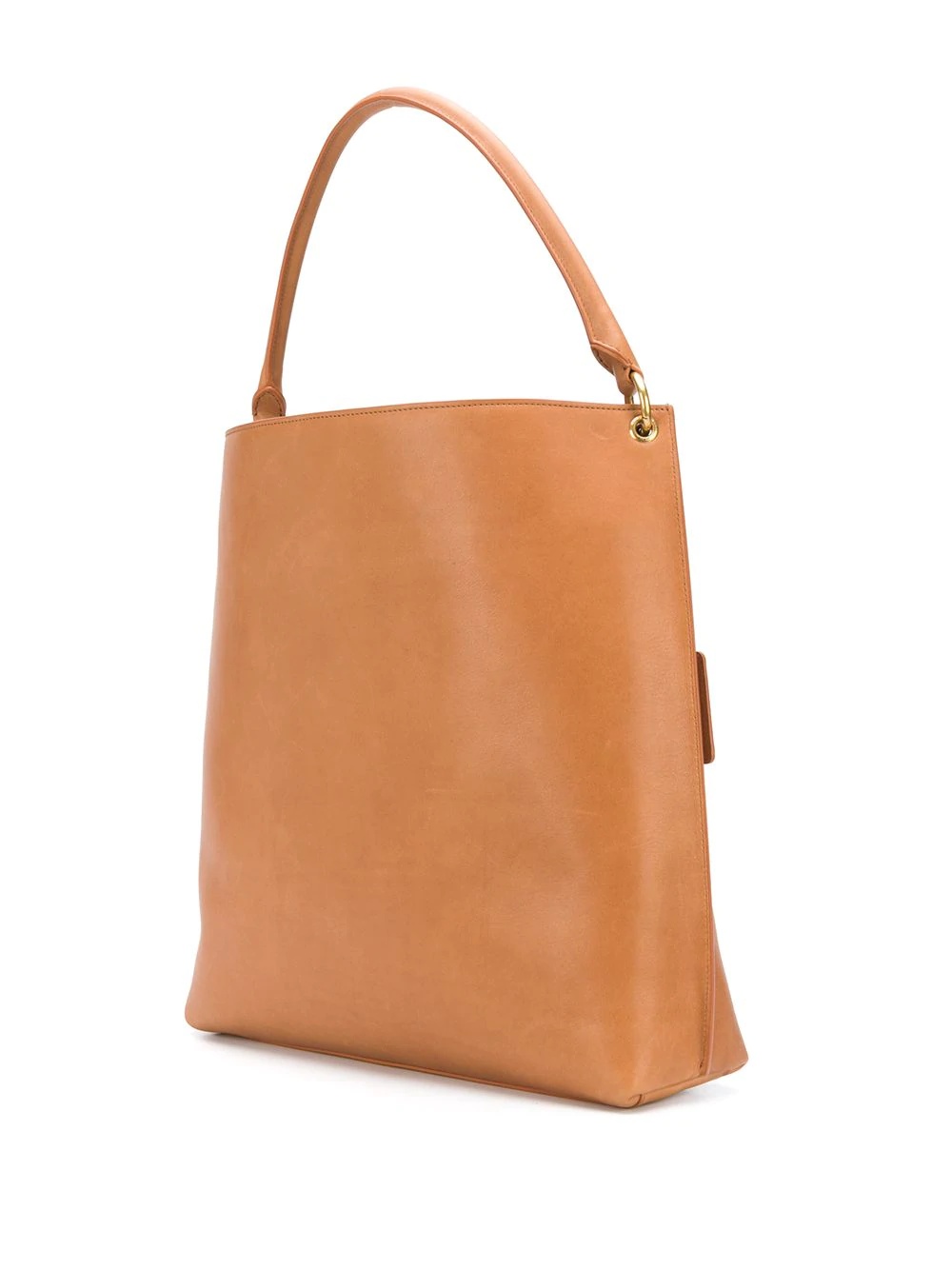 logo plaque leather tote bag - 3