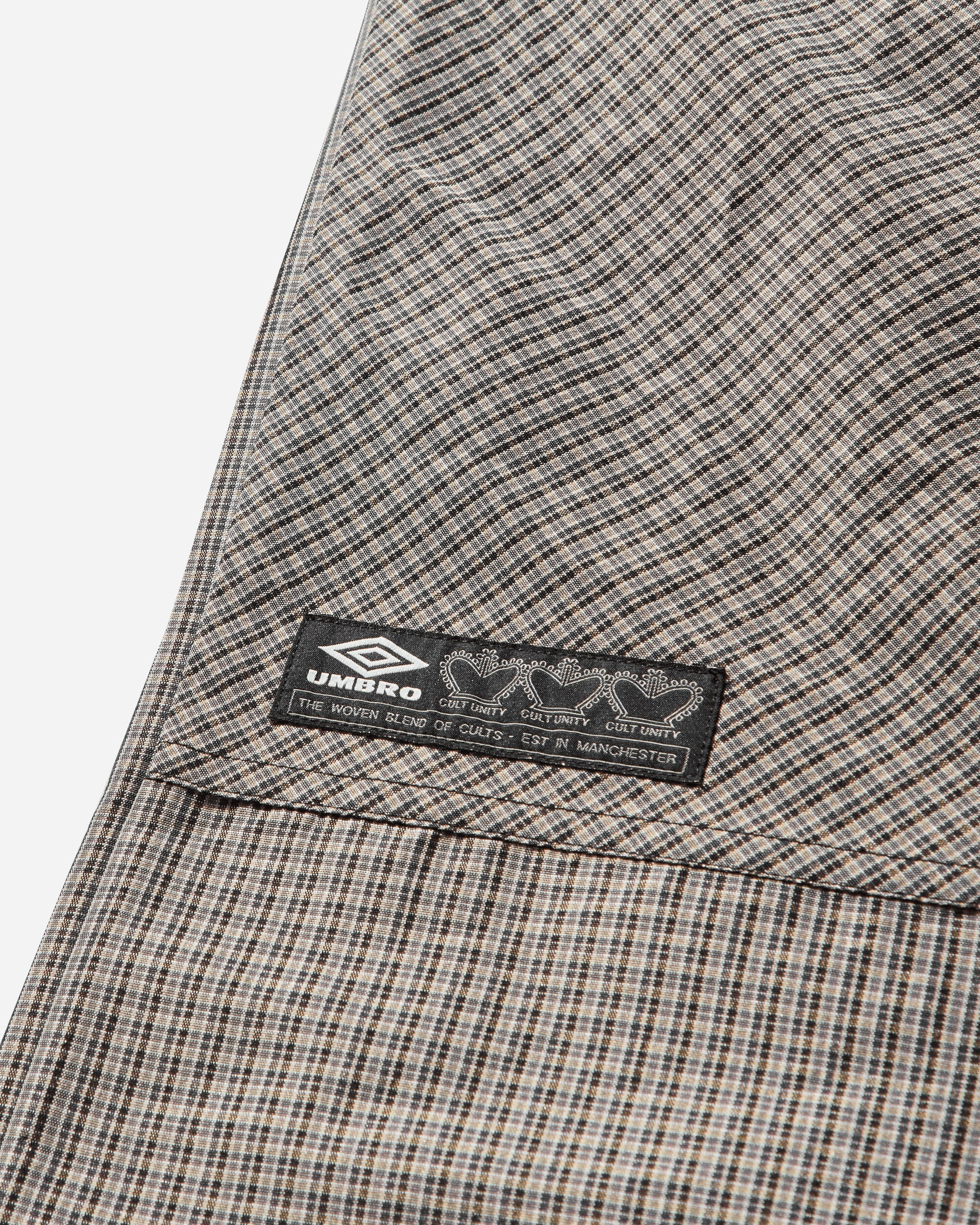Men's Check Track Pants Beige / Black - 4