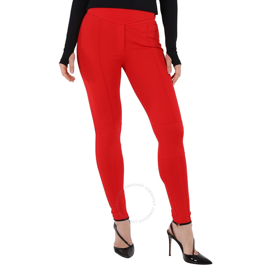 Burberry Ladies Bright Red  Stretch Crepe Jersey Jodhpurs - 3
