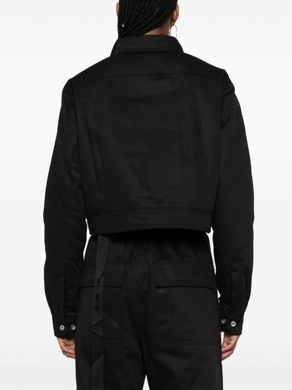 cut-out cropped jacket - 4