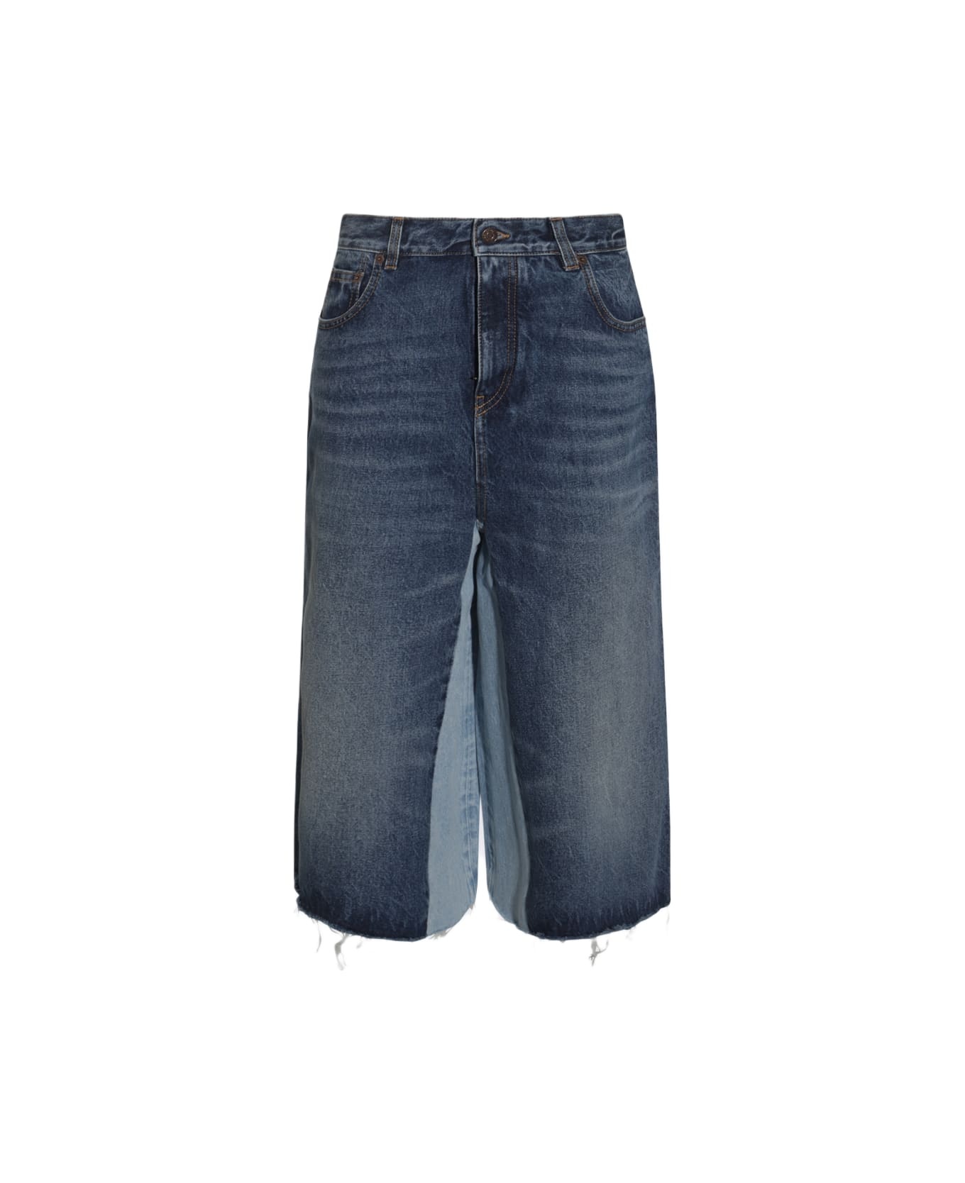 Blue Cotton Jeans - 1