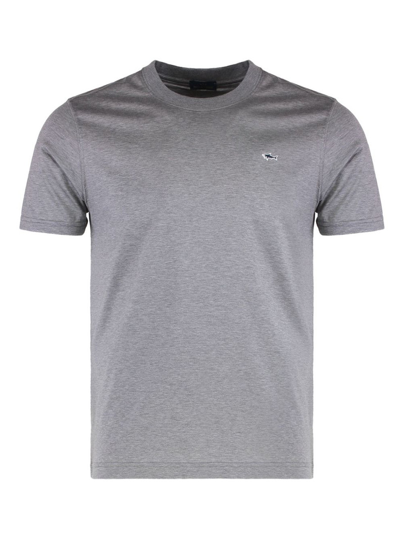 crew-neck logo-embroidery T-shirt 1
