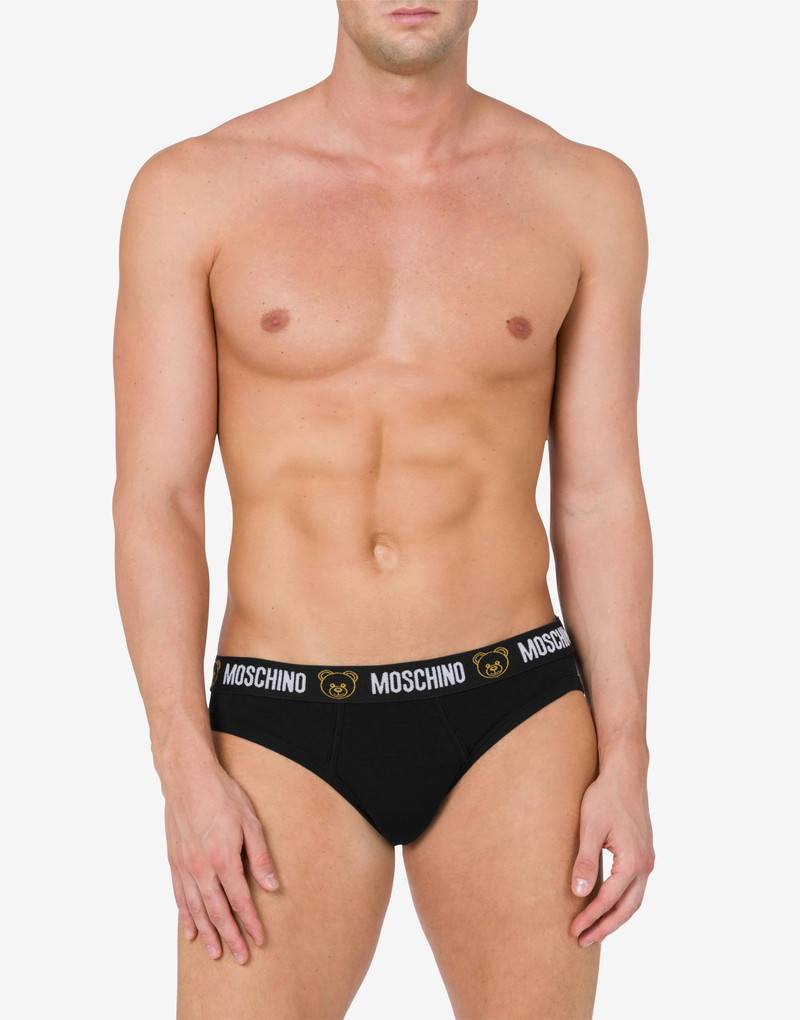 Moschino STRETCH JERSEY BRIEFS FLOCK TEDDY BEAR outlook