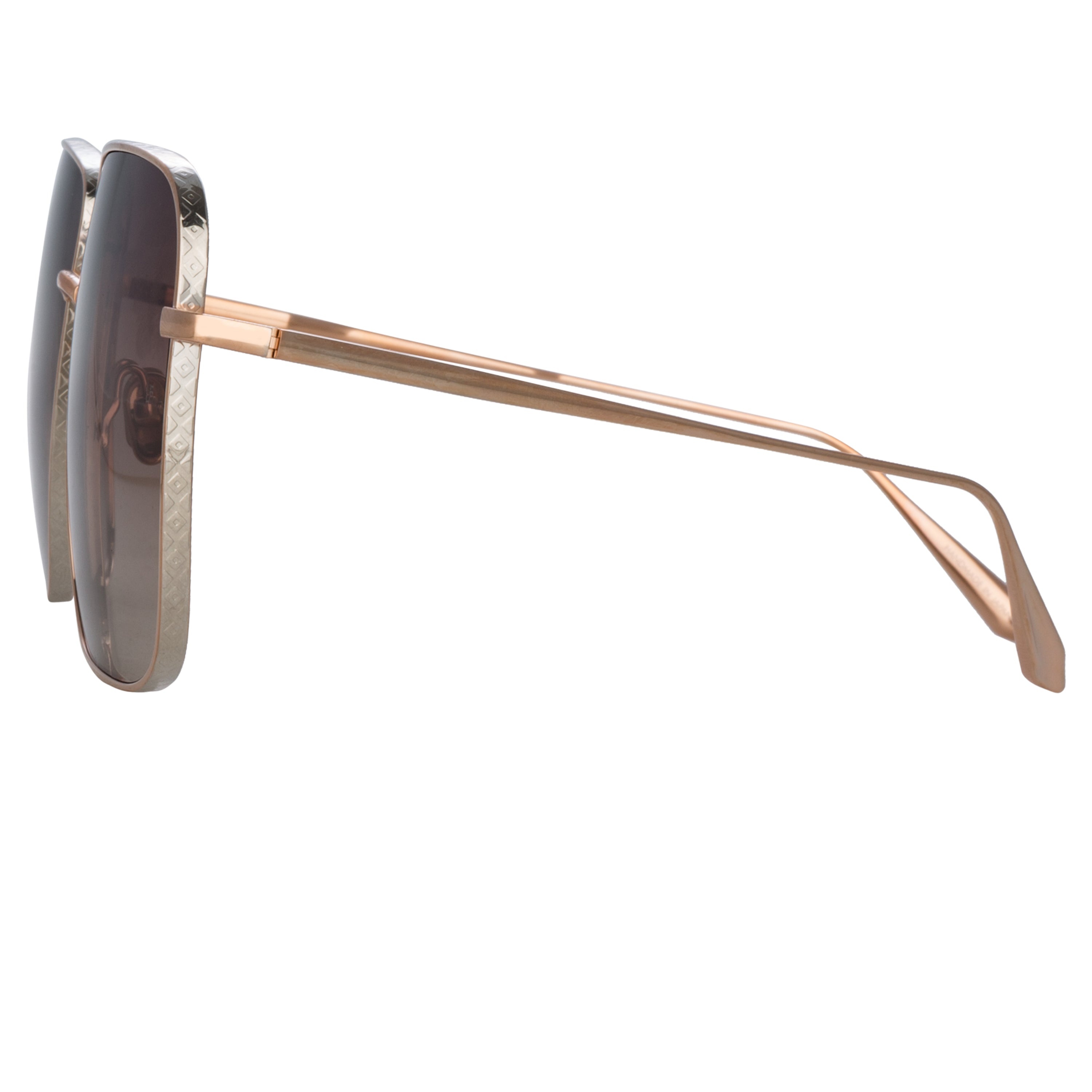 ANDOA SQUARED SUNGLASSES IN ROSE GOLD - 3