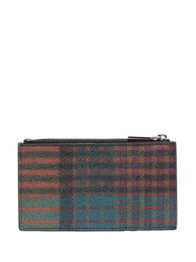 Etro plaid-check print wallet outlook