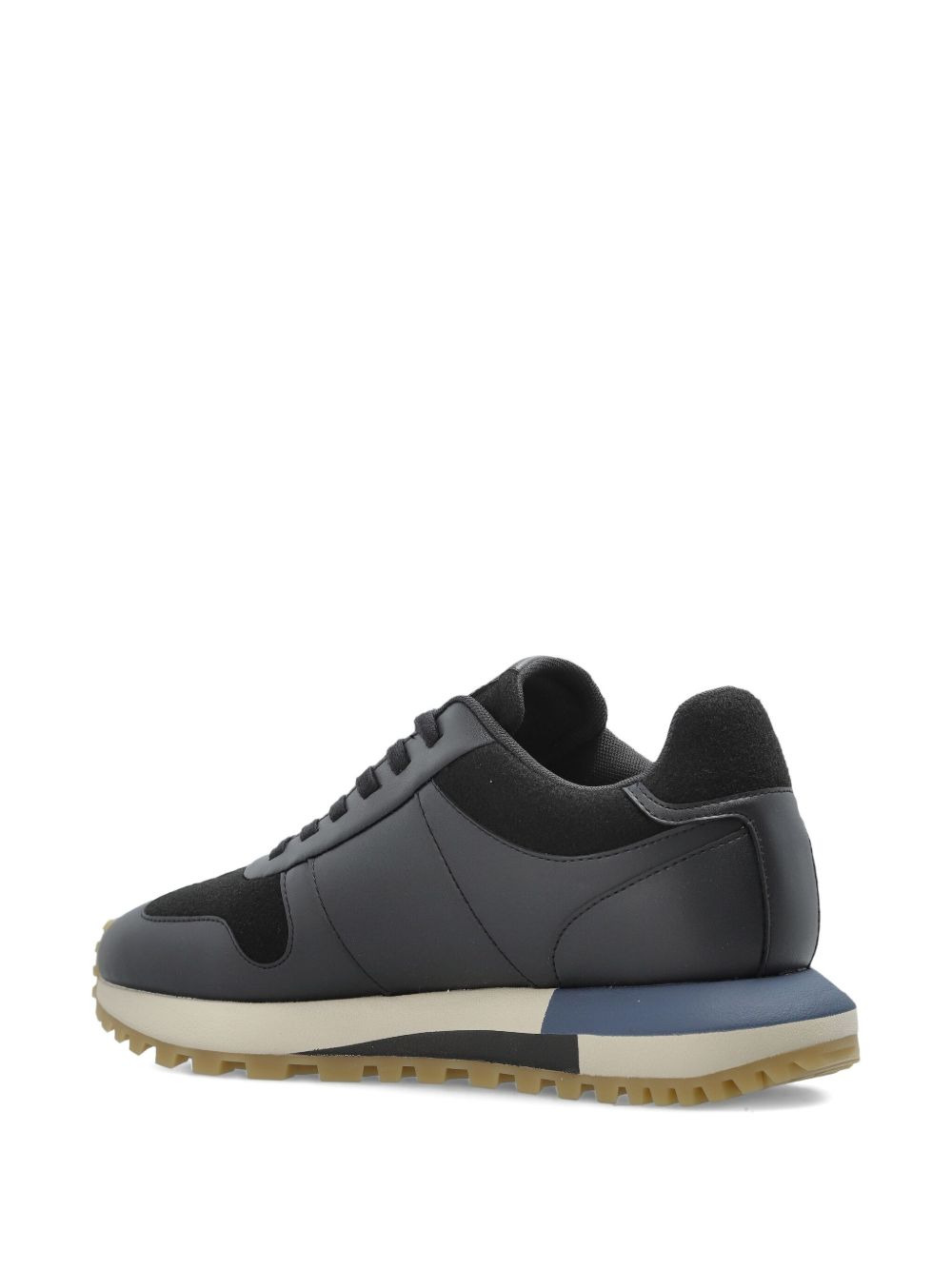 leather panelled sneakers - 4