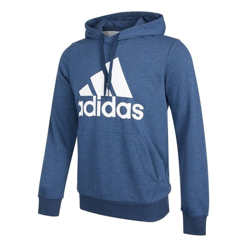 Men's adidas Bl Ft Hd Logo Printing Sports Knit Pullover Navy Blue GM6965 - 1