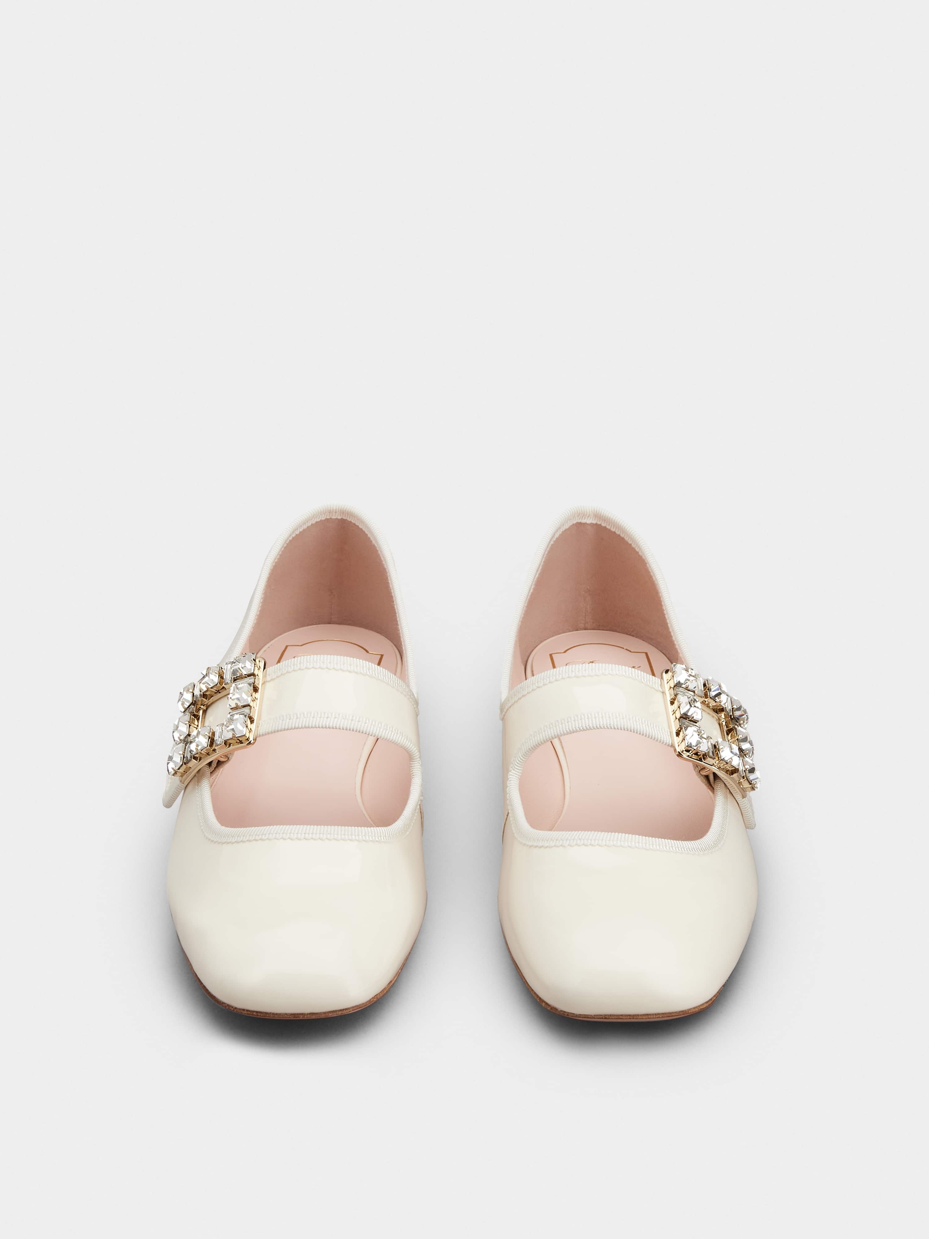 Très Vivier Strass Buckle Babies Ballerinas in Patent Leather - 7