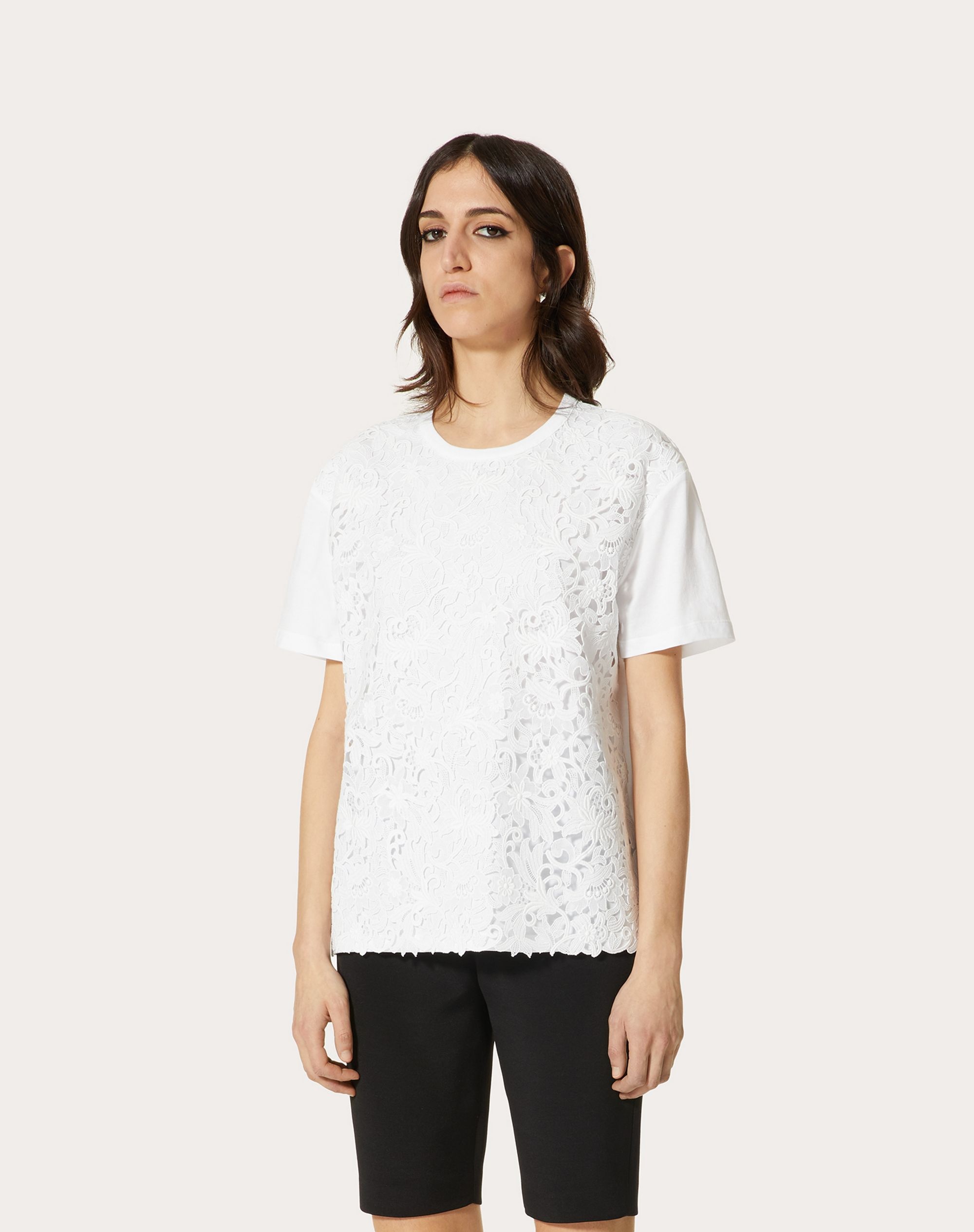 JERSEY AND MACRAMÉ T-SHIRT - 3