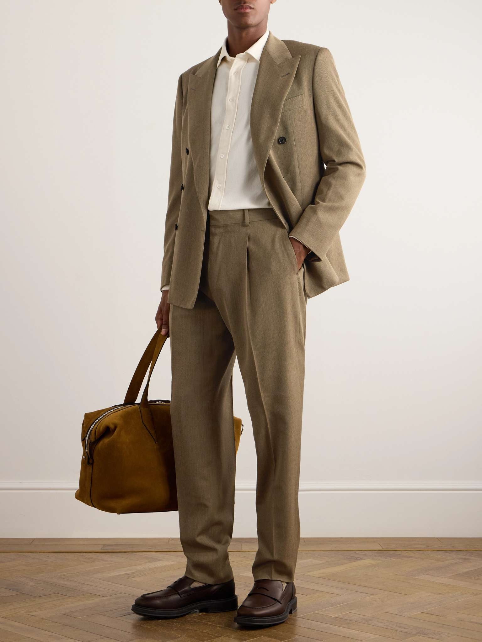 Tapered Pleated Wool-Twill Suit Trousers - 2