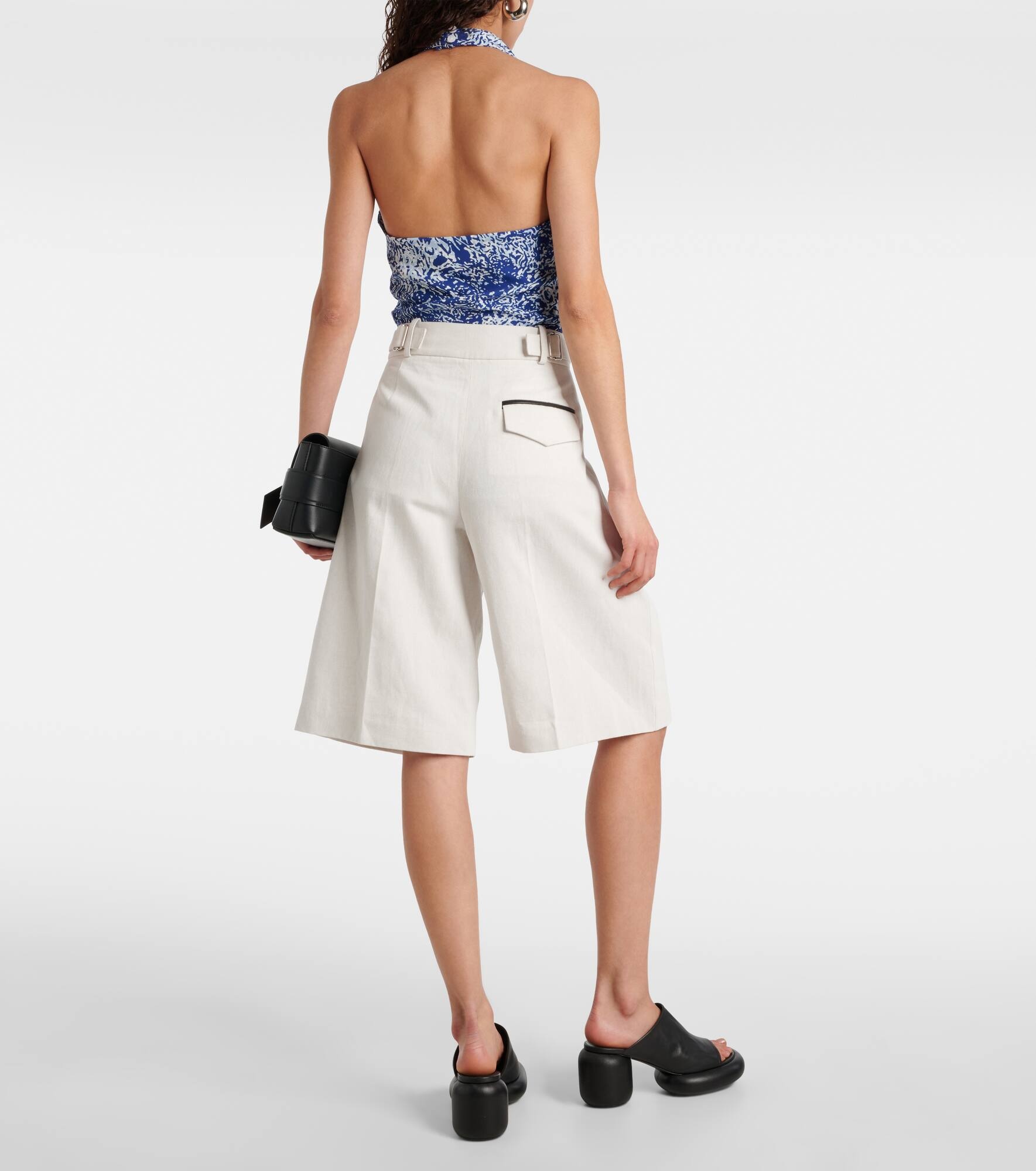 Jenny cotton and linen Bermuda shorts - 3