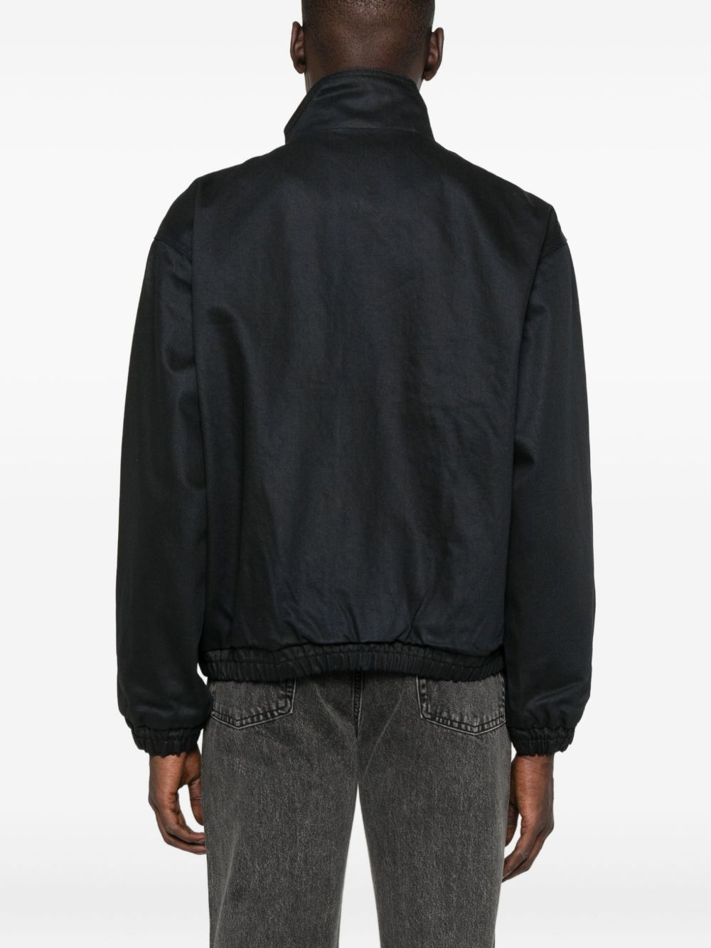 elasticated-cuff cotton jacket - 4