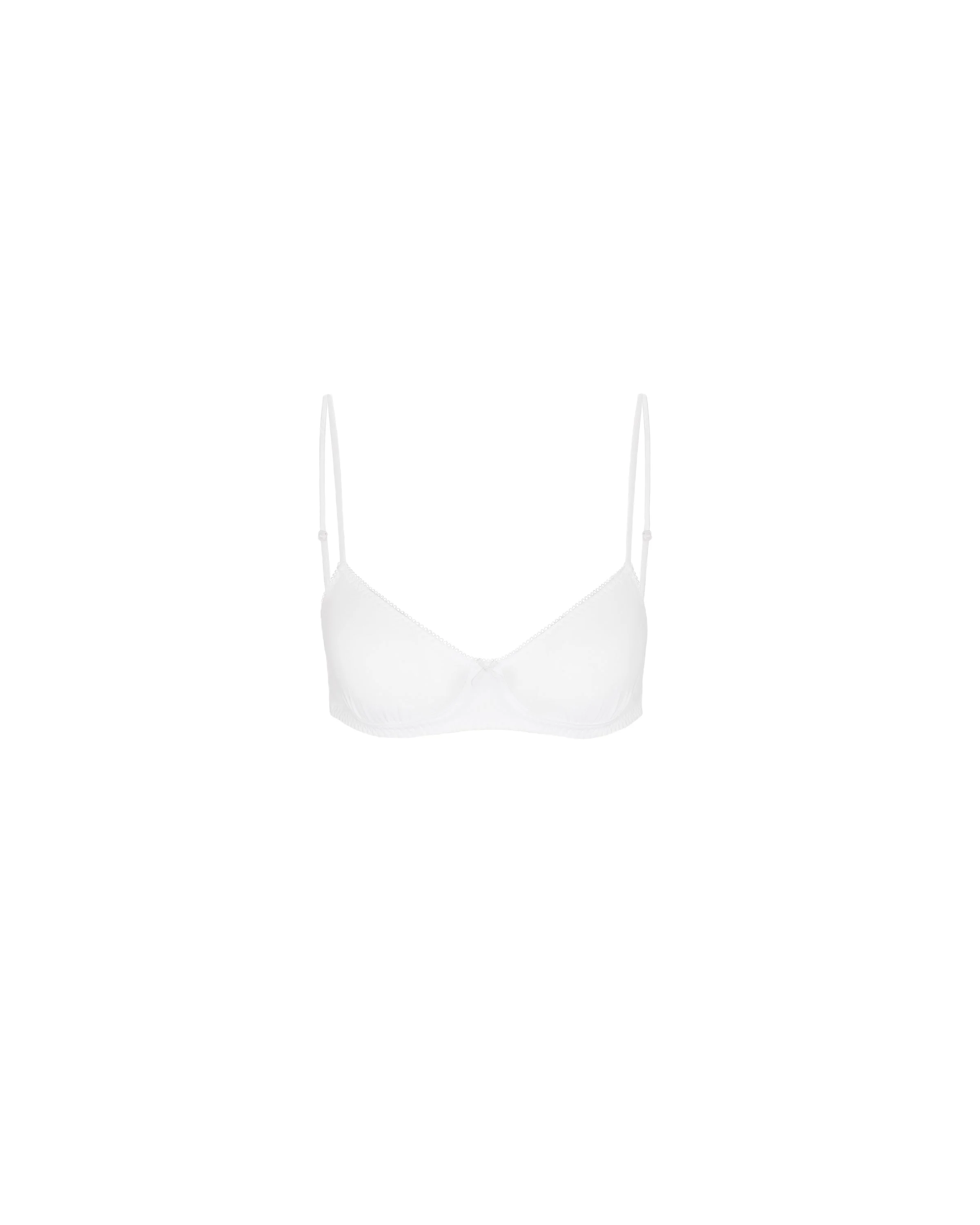 The Petite Bra: Cotton Jersey White - 1