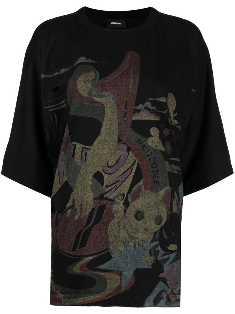 logo-print cotton T-shirt 1