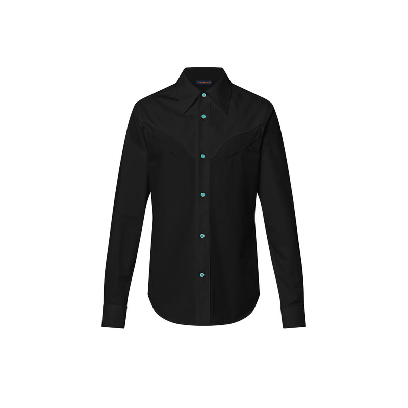 Western Long-Sleeved Cotton Shirt 1