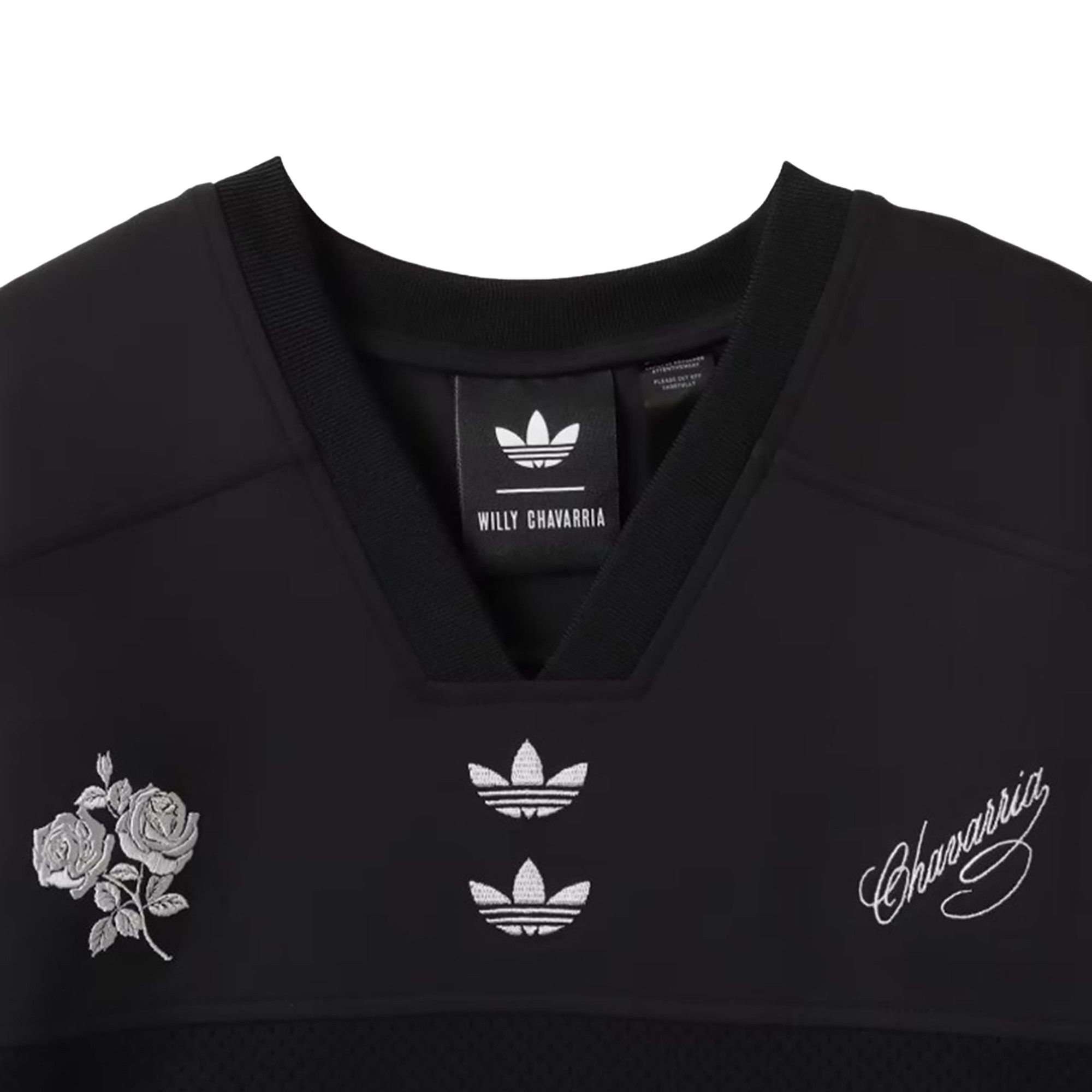 adidas x Willy Chavarria Football Jersey 'Black' - 3