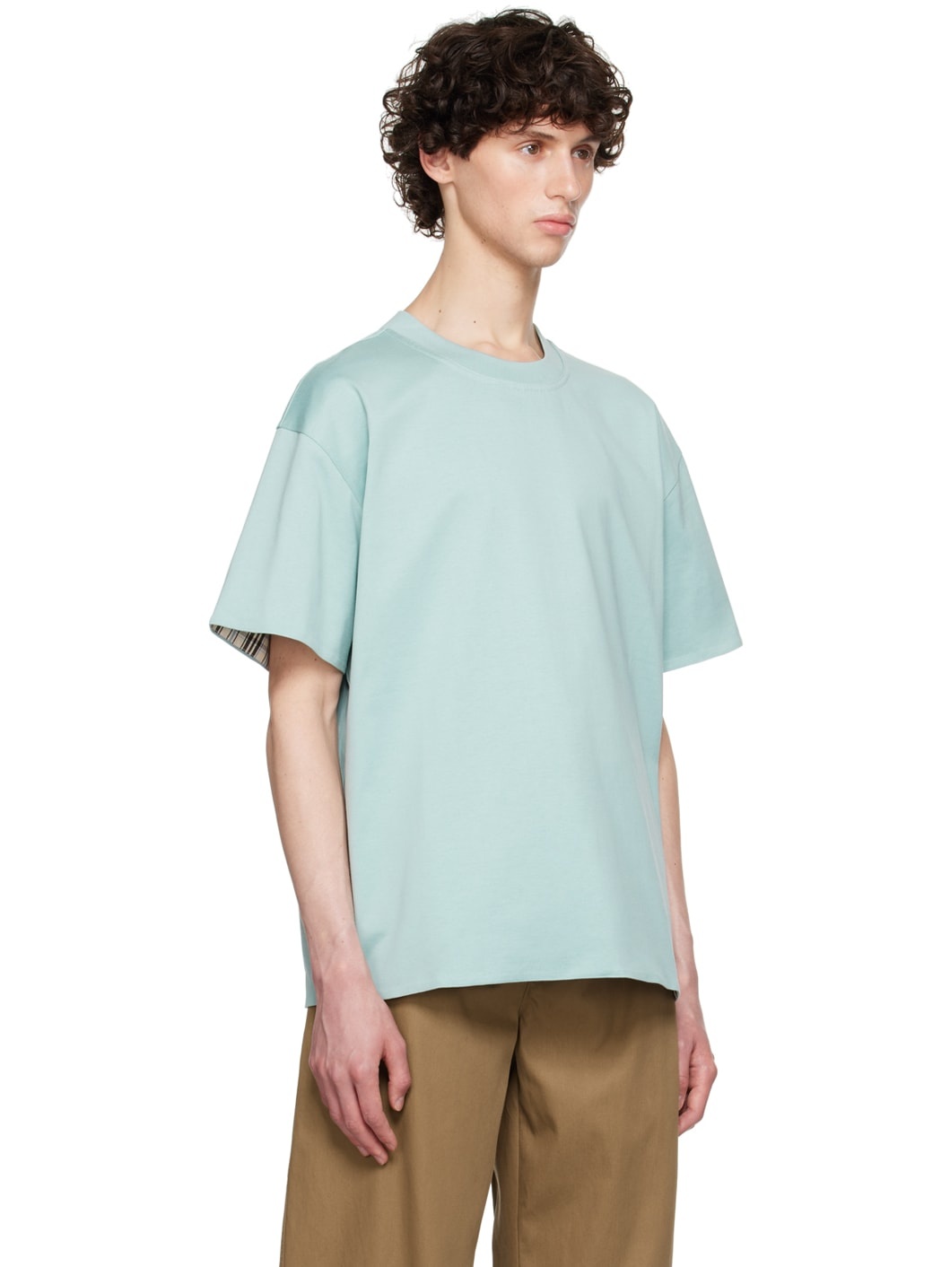 Blue Double Layer T-Shirt - 4