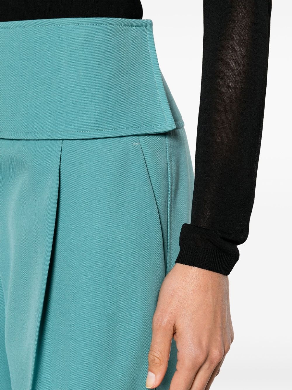 gabardine wool tailored trousers - 5