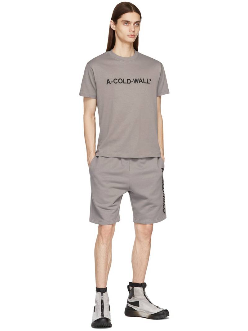 A-COLD-WALL* Grey Essential Logo Sweat Shorts outlook