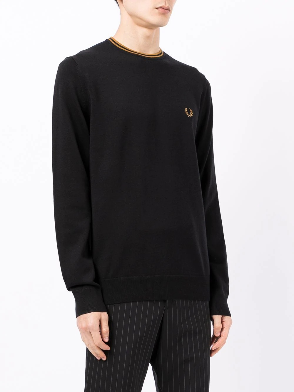 embroidered logo wool sweater - 3