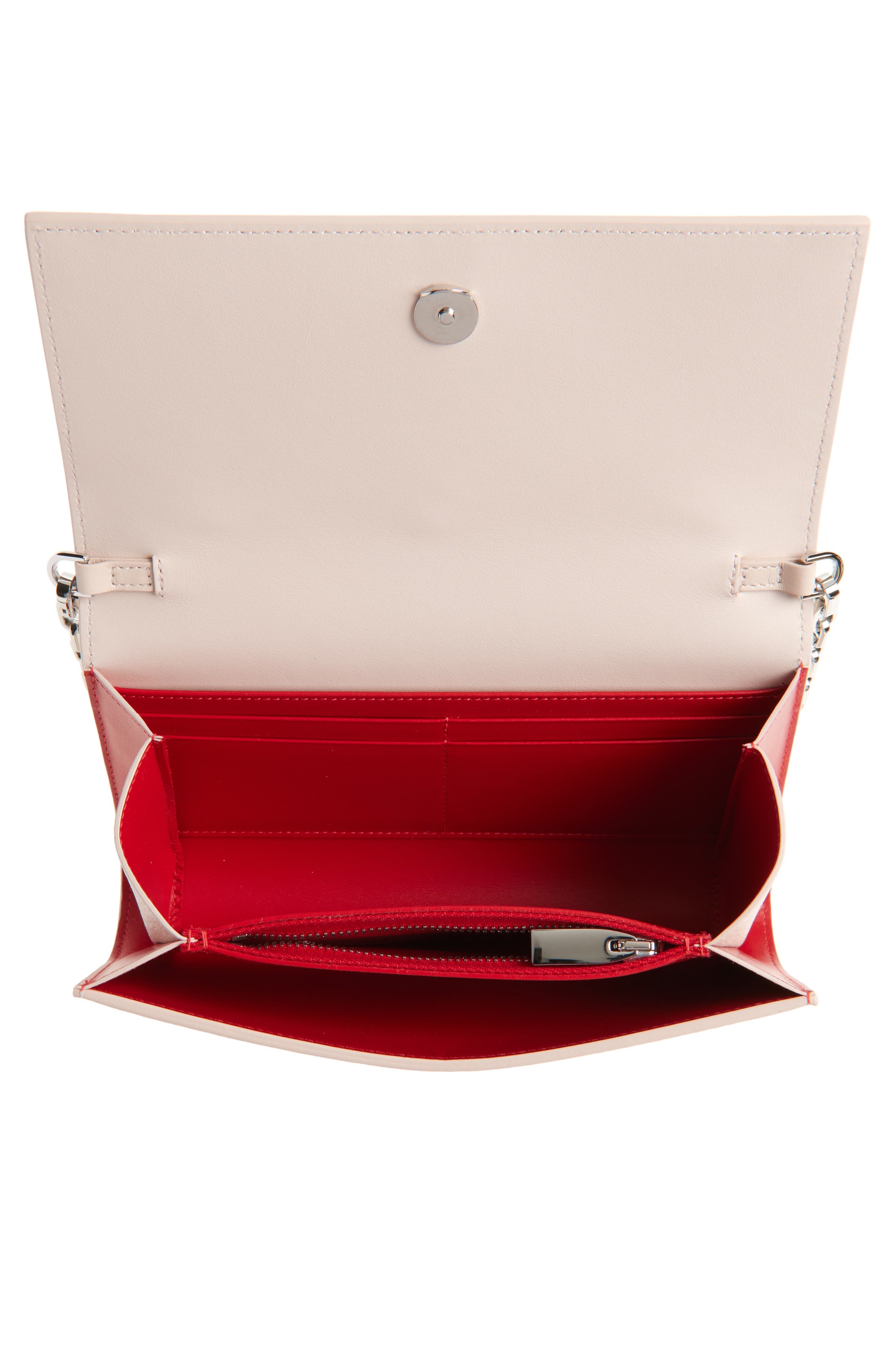 Christian Louboutin Paloma Leather Clutch in Leche/Multi at Nordstrom - 5