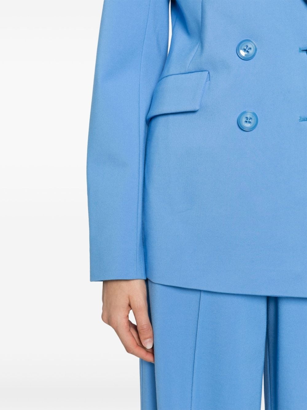 double-breasted notched blazer - 5