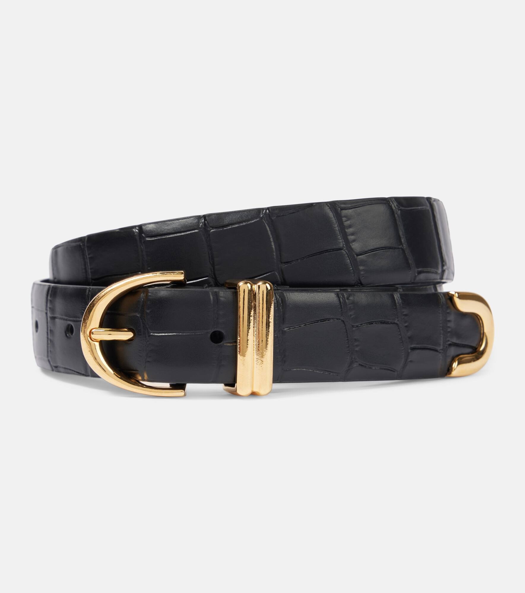 Bambi croc-effect leather belt - 1