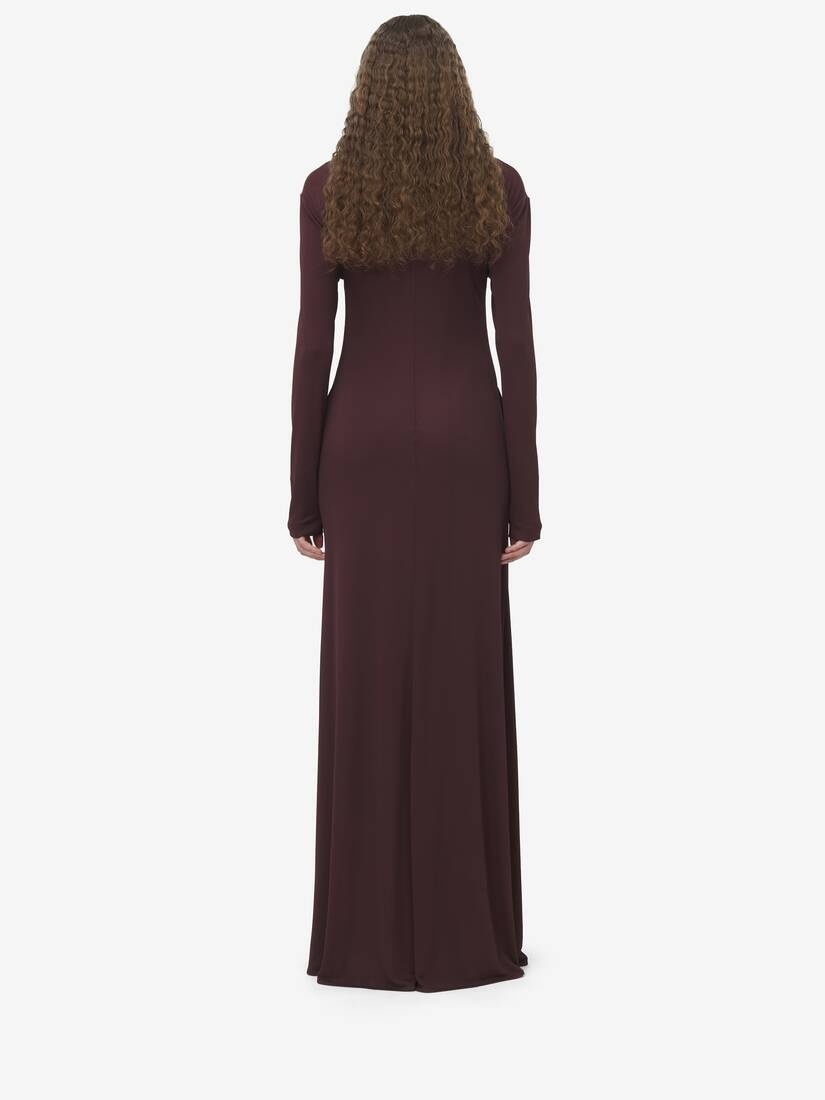 Draped Neckline Dress - 4