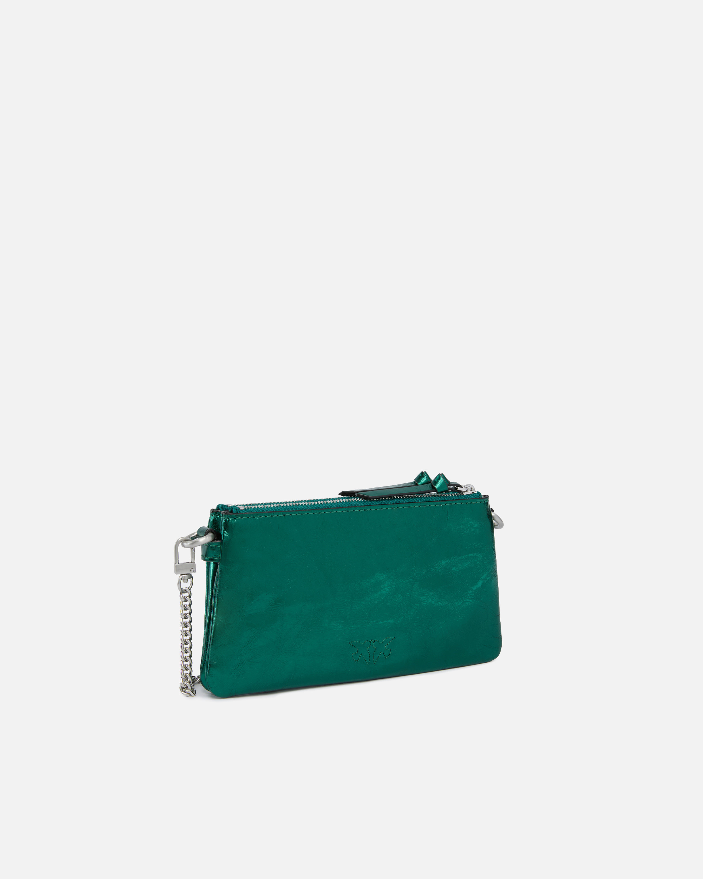 MINI DOUBLE BAG IN LAMINATED LEATHER - 2