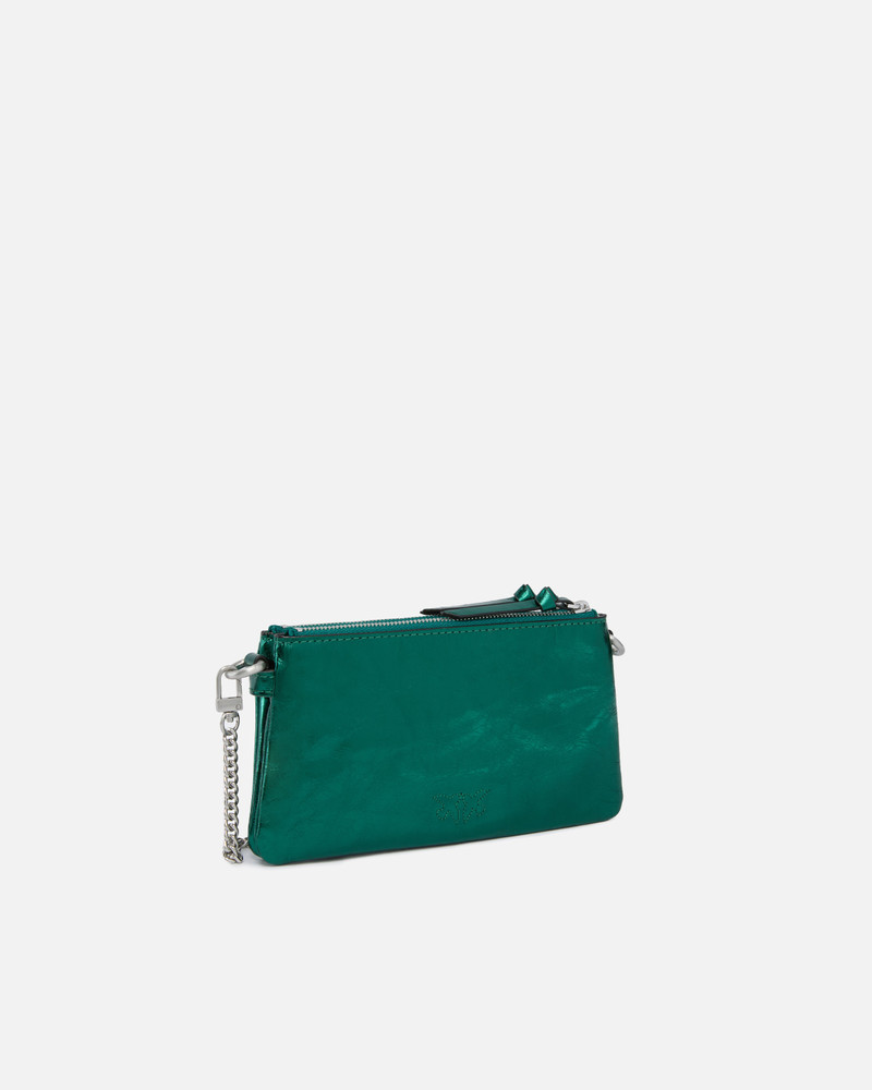 PINKO MINI DOUBLE BAG IN LAMINATED LEATHER outlook