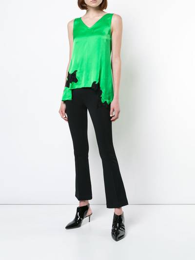 Helmut Lang cropped flare rib trousers outlook