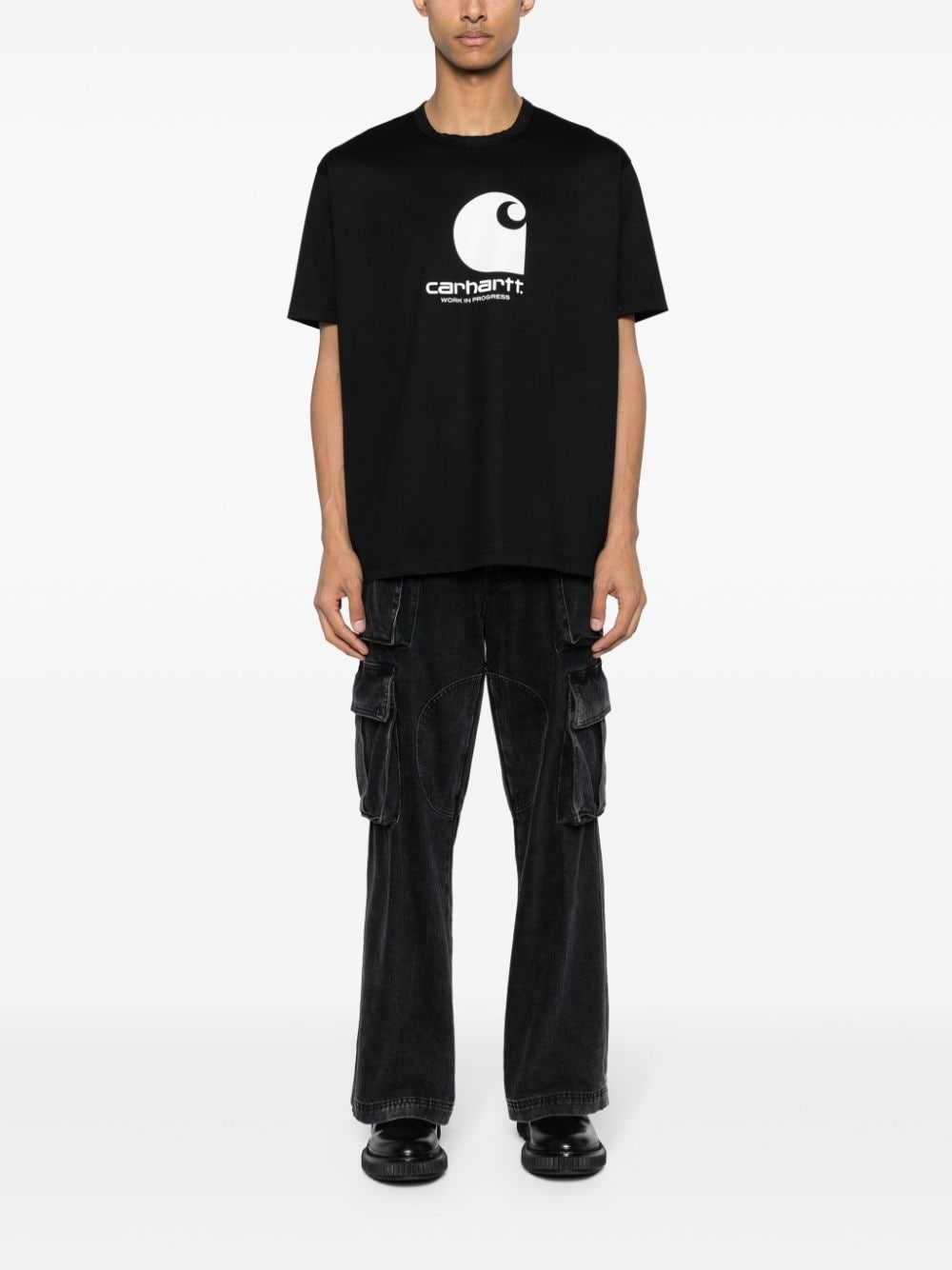 x Carhartt logo-print cotton T-shirt - 2