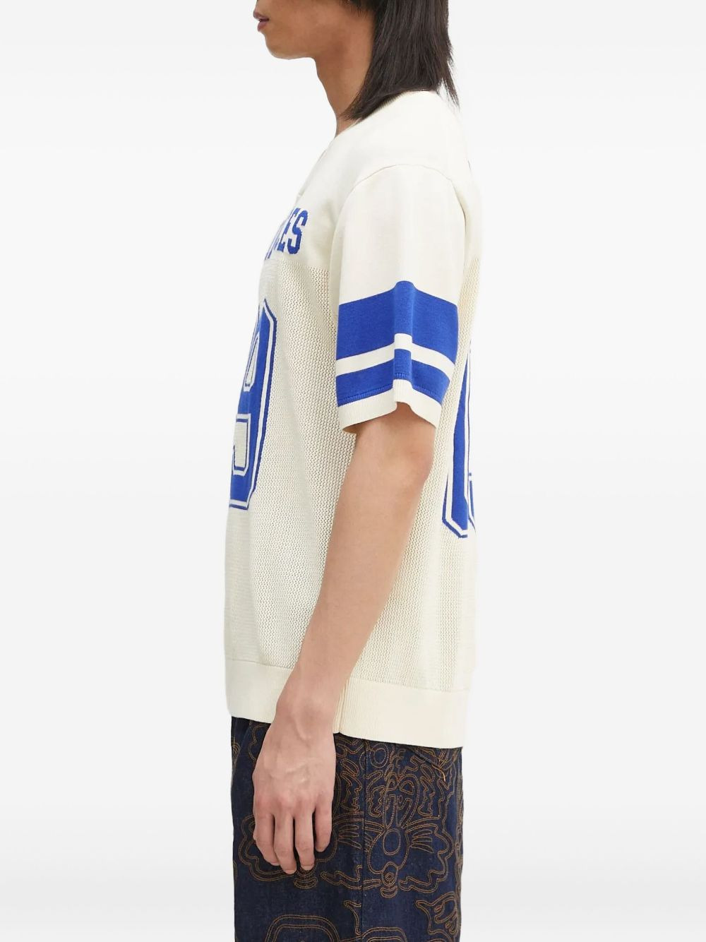 v-neck logo-print T-shirt - 3