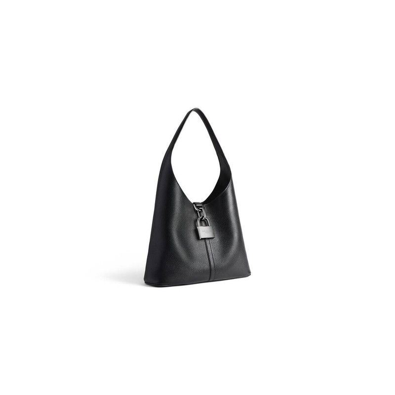 BALENCIAGA Women's Locker Medium North-south Hobo Bag in Black outlook