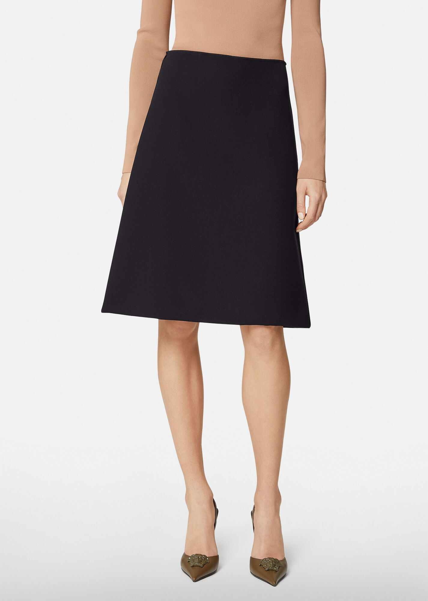 Satin A-Line Skirt - 2