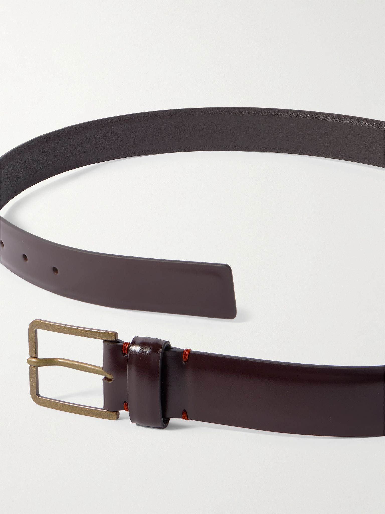 Rory 3cm Leather Belt Brown - 2