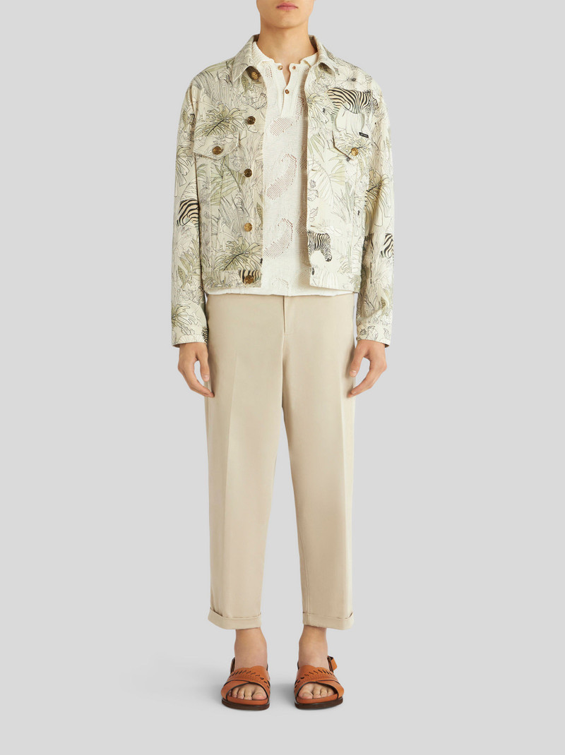 Etro JERSEY POLO SHIRT WITH PAISLEY CROCHET outlook