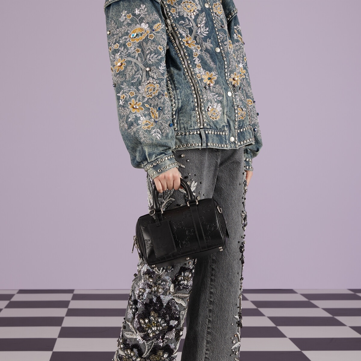 GG embossed mini duffle bag - 2