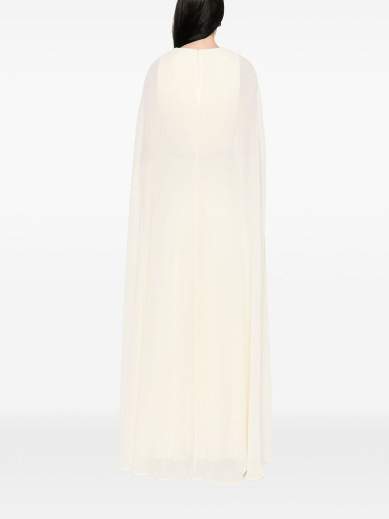 pleated V-neck dress 4