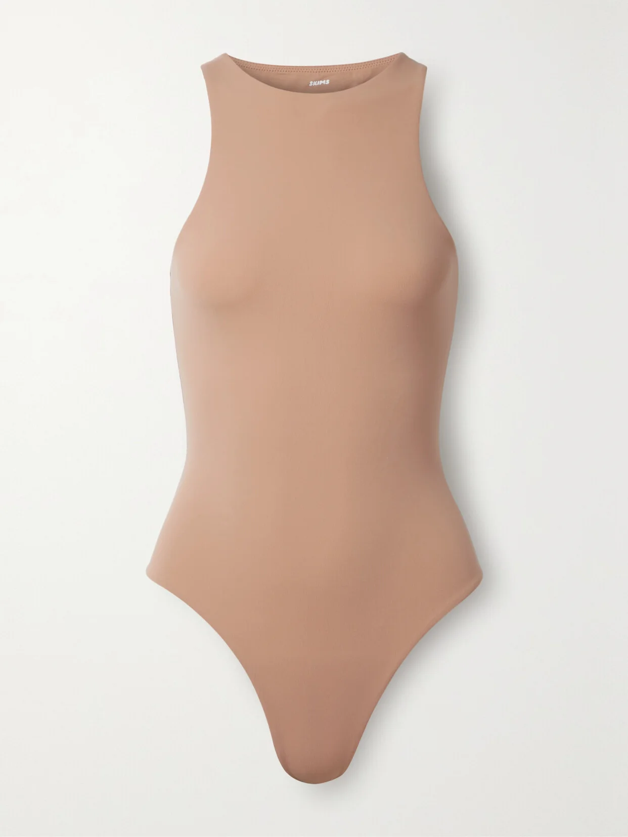 Fits Everybody Stretch Satin-jersey Thong Bodysuit - 1