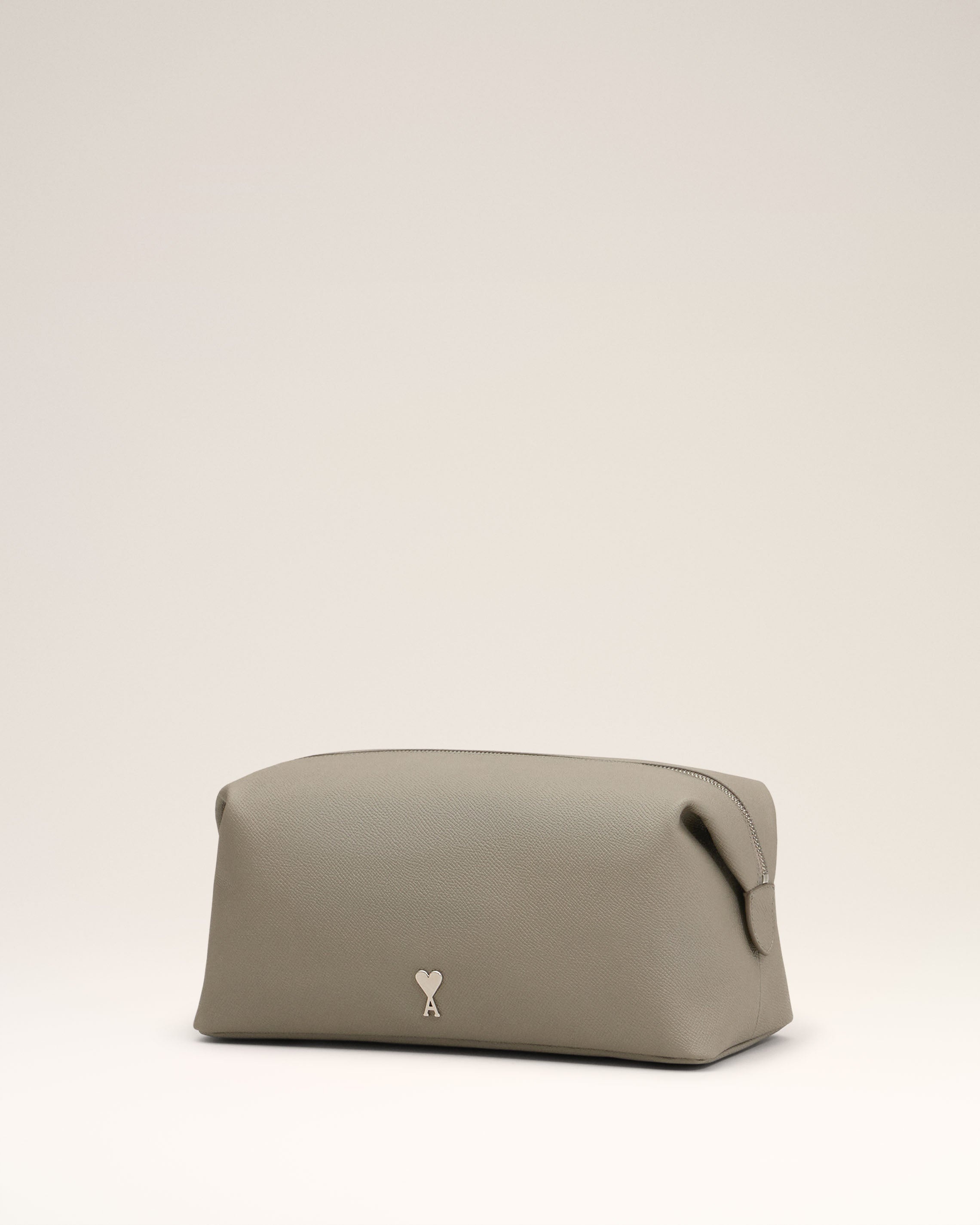 GREY LEATHER PARIS PARIS TOILETRY POUCH - 2
