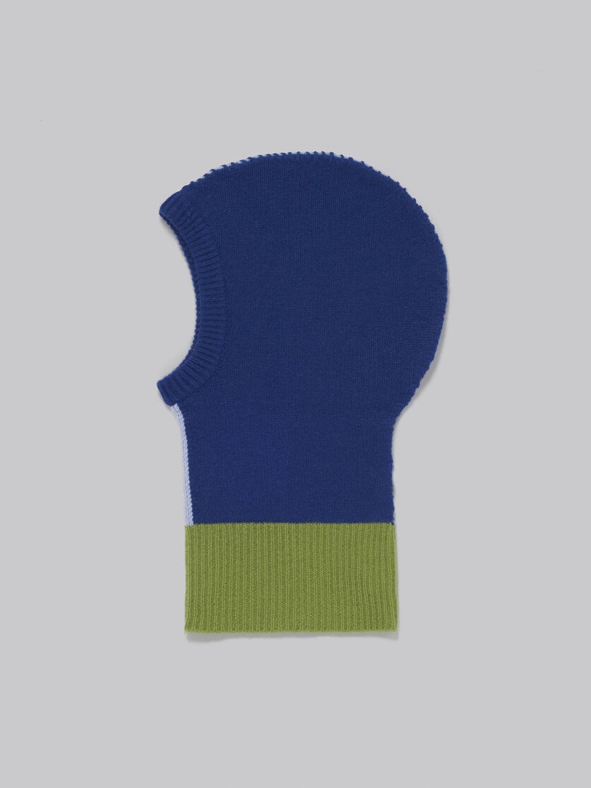 BLUE COLOUR-BLOCK CASHMERE BALACLAVA - 3