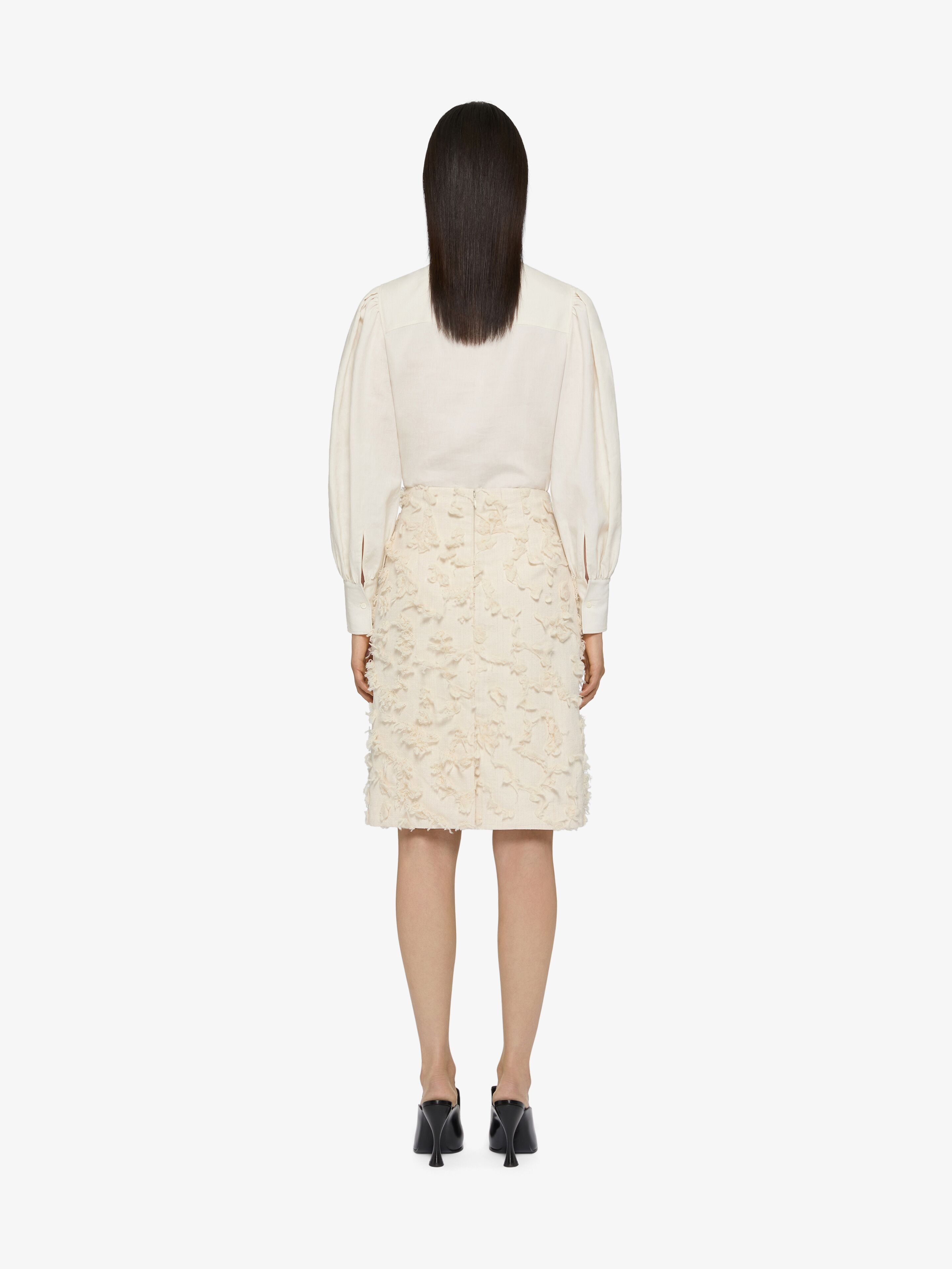 BLOUSE IN LINEN WITH LACES WITH 4G EMBROIDERY - 3