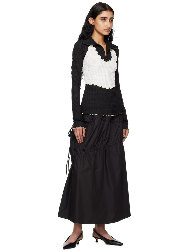 Kijun Black Half-Zip Wrinkle Top outlook
