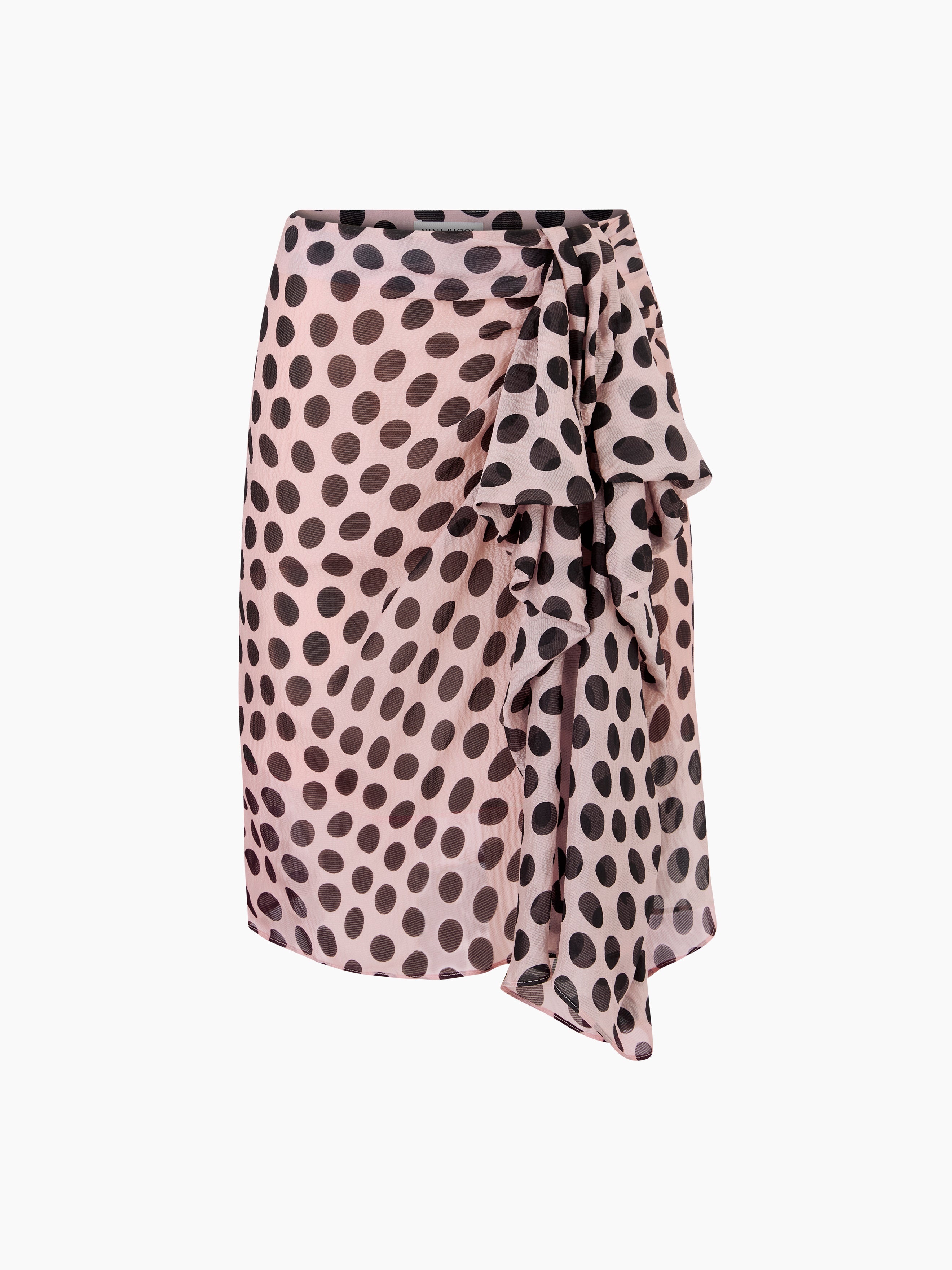 SKIRT WITH ASYMMETRICAL BOW DETAIL - 5