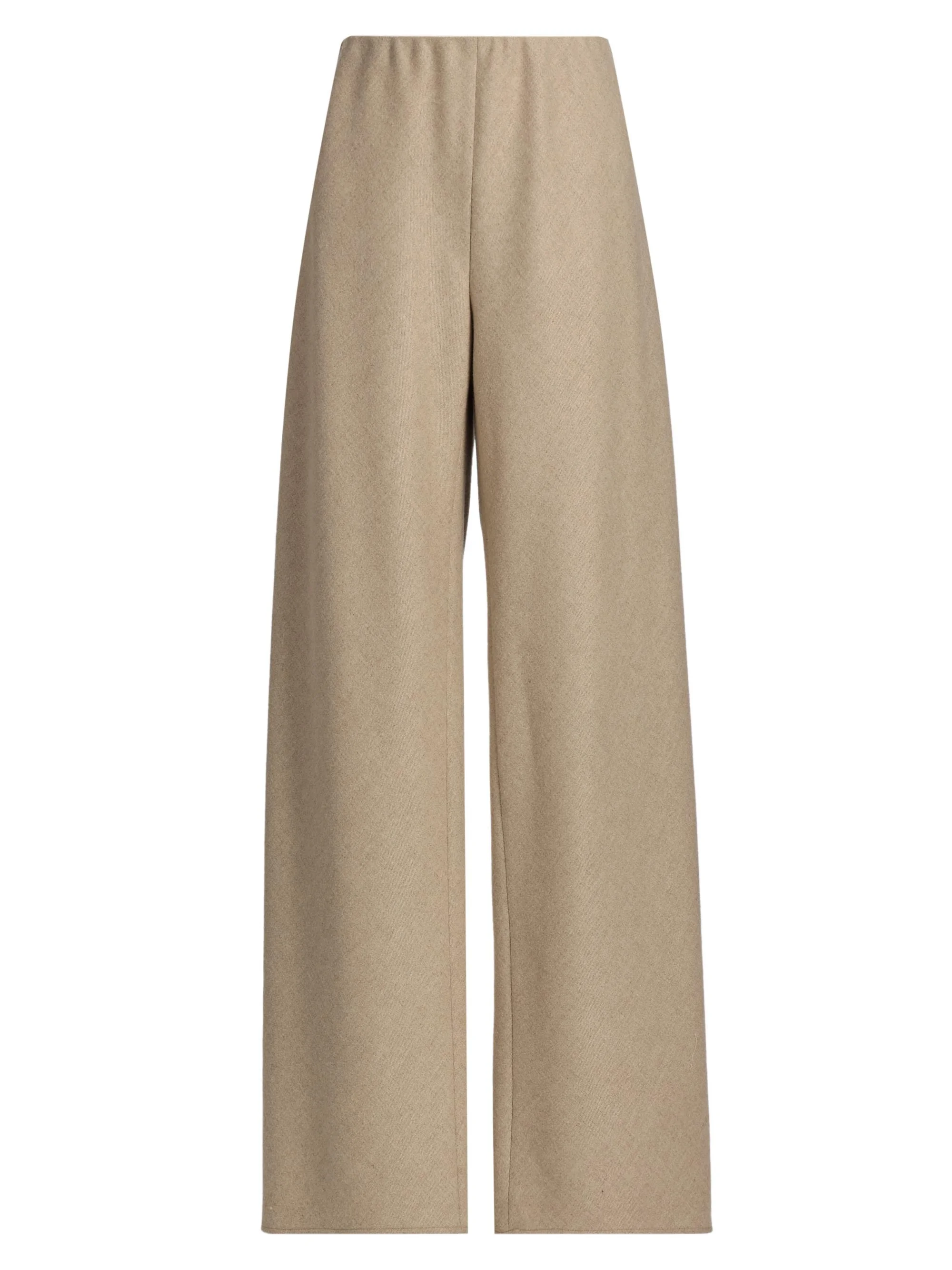 Women's Wool-Blend High-Rise Pants - Oatmeal - 1